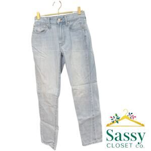 ✨ MADEWELL Curvy Perfect Vintage Straight Jeans 24P Petite Light Wash EUC 🍑
